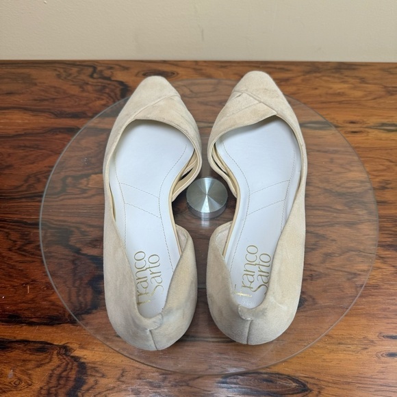 Franco Sarto Braela Almond Toe d'Orsay Flat in sand suede - Picture 13 of 16